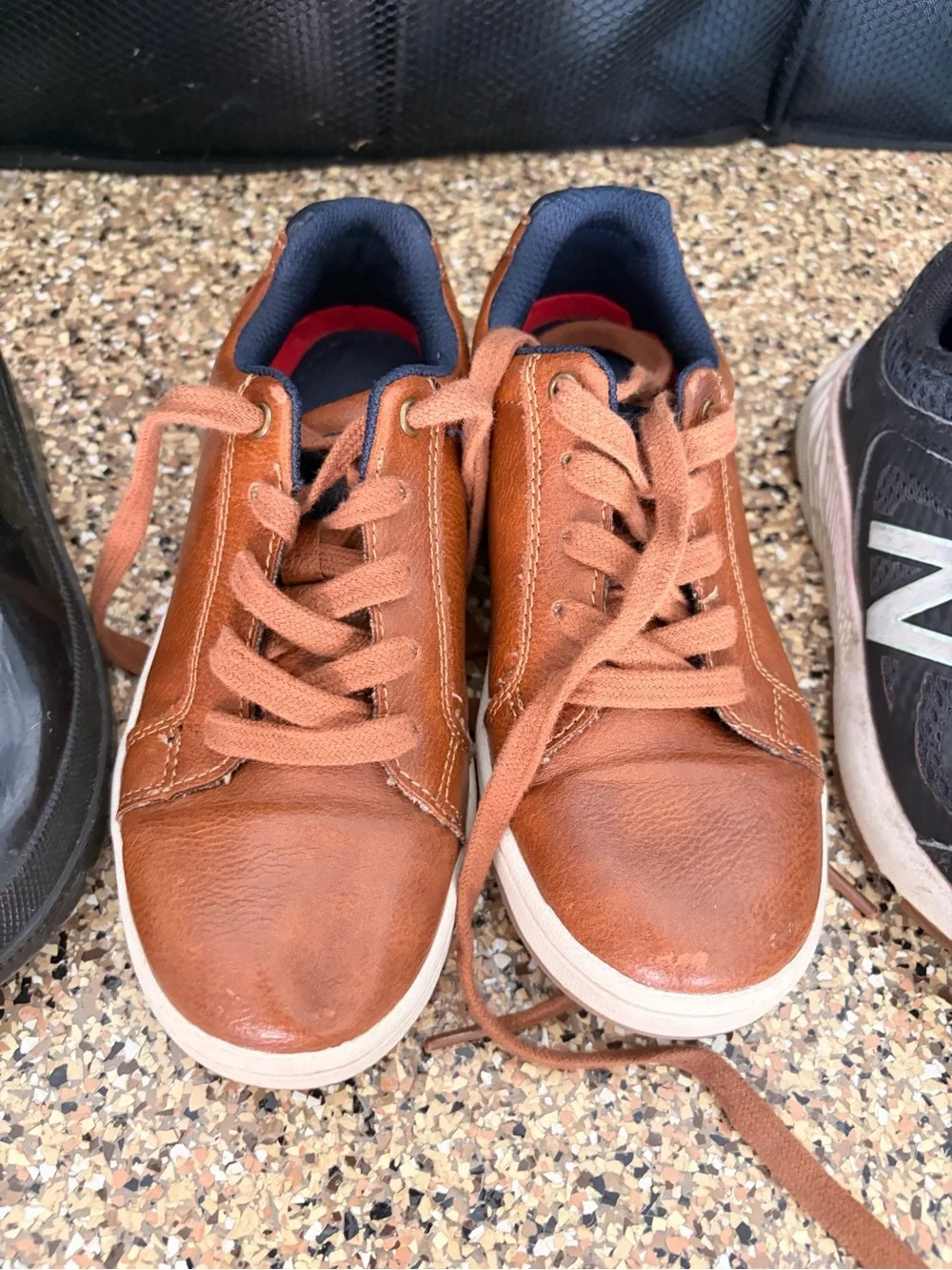 New Balance Kids Brown Lace-Up Sneakers